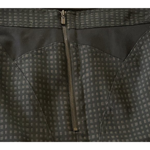 Worthington Fit & Flare Mini Skirt Check Pattern Dark Brown & Black Women Size 6 - Picture 8 of 10